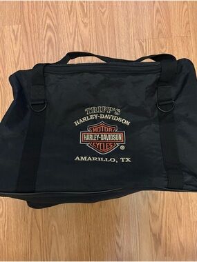 Harley-Davidson Black Duffle Bag with Orange Logo